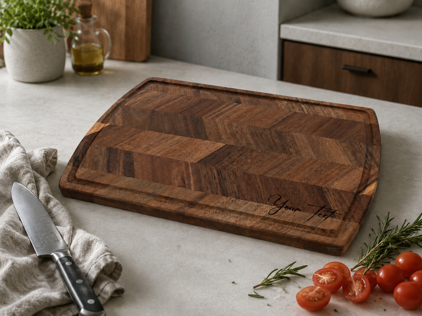 Large Acacia Chopping Board / Butcher Block – Can be Engraved