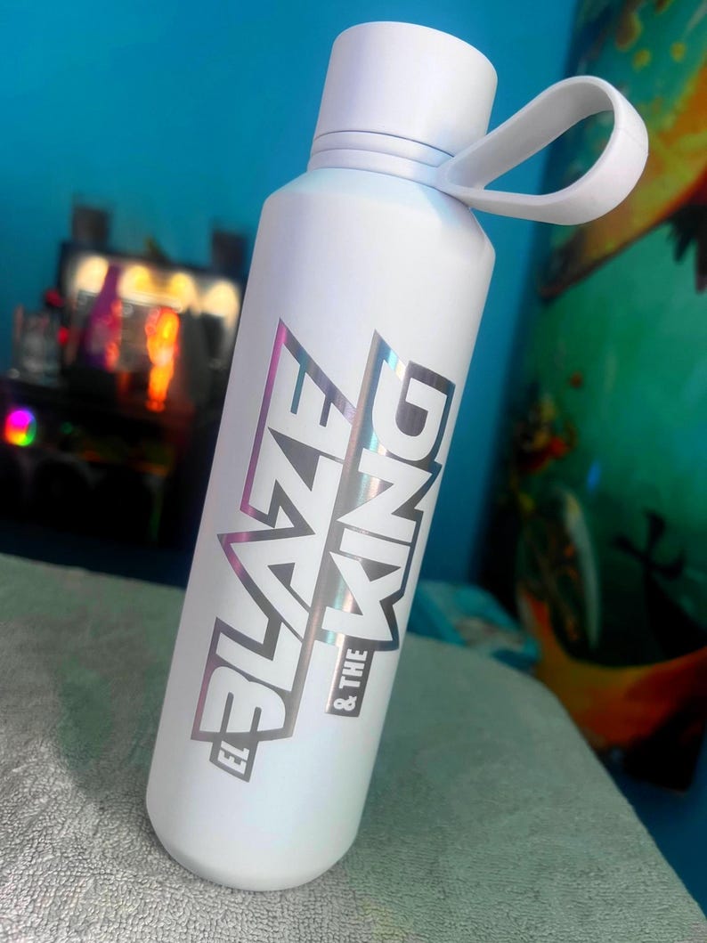 Custom artwork on a 600ml bottle