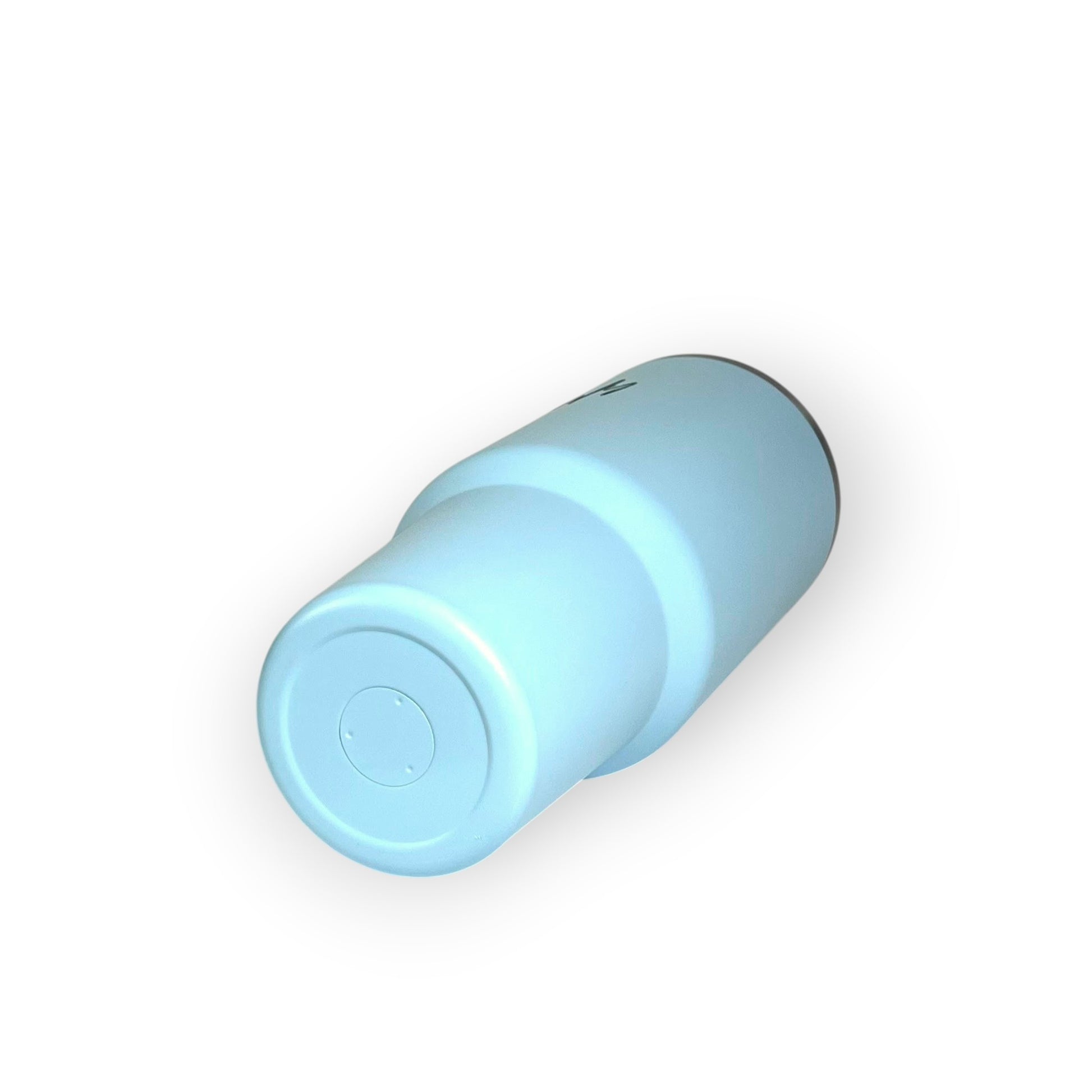 HouseEco light blue 1.2L insulated stainless steel travel mug with handle and straw, personalised engraving option.