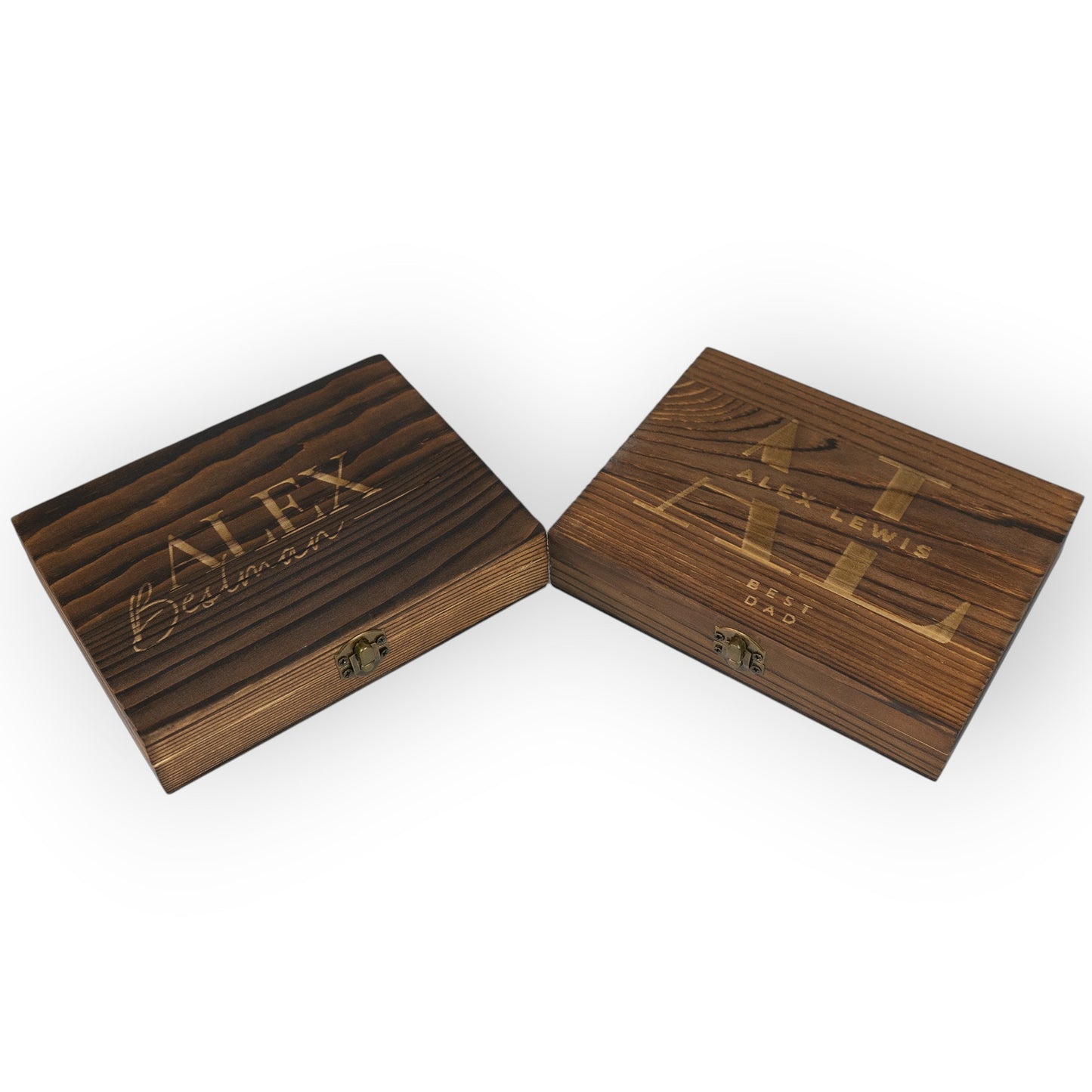 HouseEco personalised whiskey stones set in engraved wooden box. Features custom engraving for gifts.