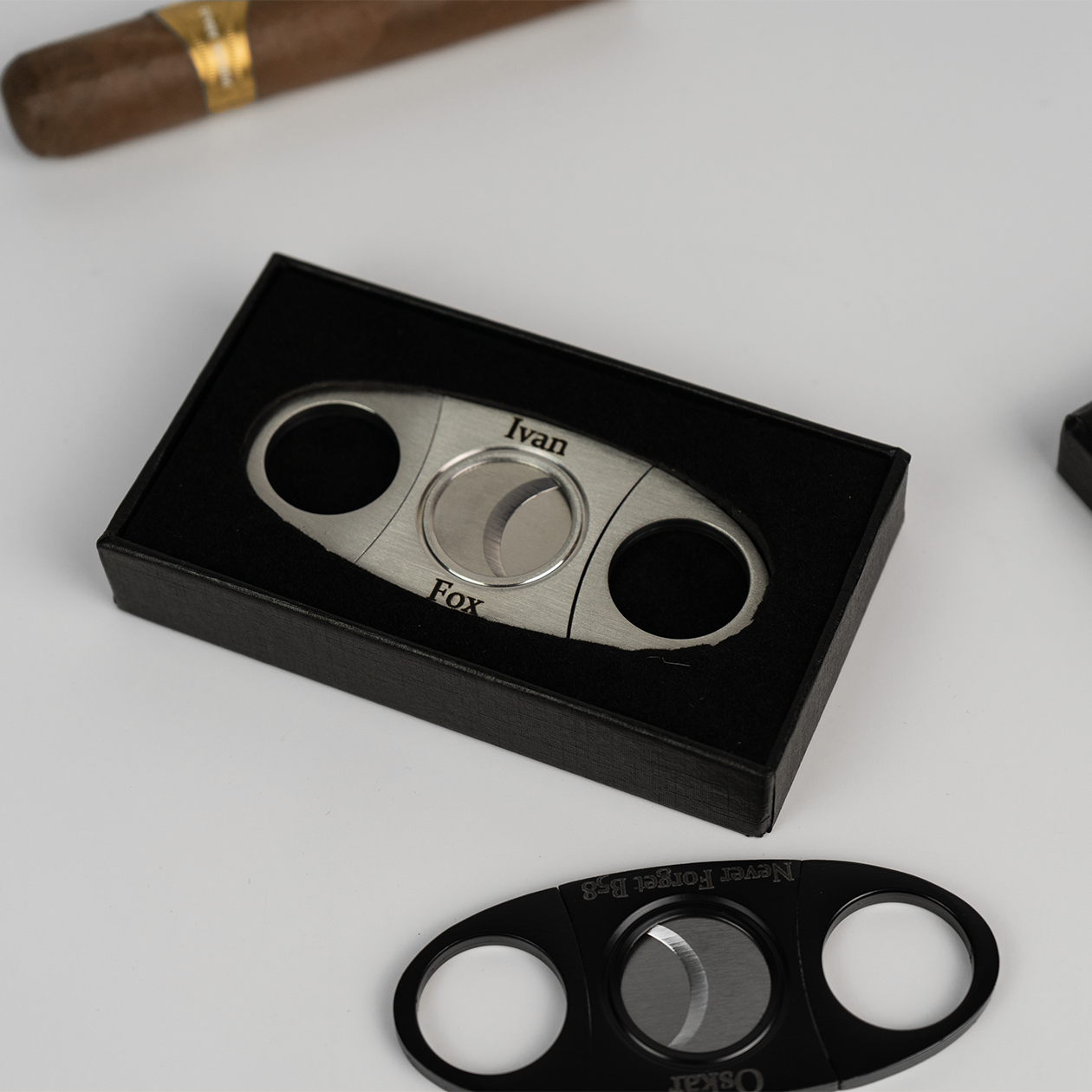 Personalised Cigar Cutter with Gift Box